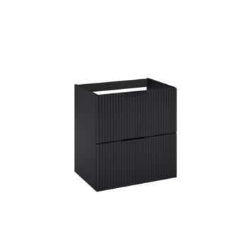 Atlantic wastafelonderkast Raff zwart ribbelfront 60 x 45,2 x 63,5 cm