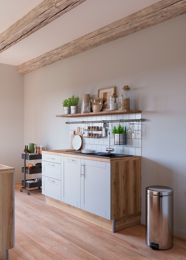 KOCHSTATION Küche »KS-Ahus« 180 cm breit, wahlw.mit E-Geräten, Soft Close Funktion, MDF Fronten
