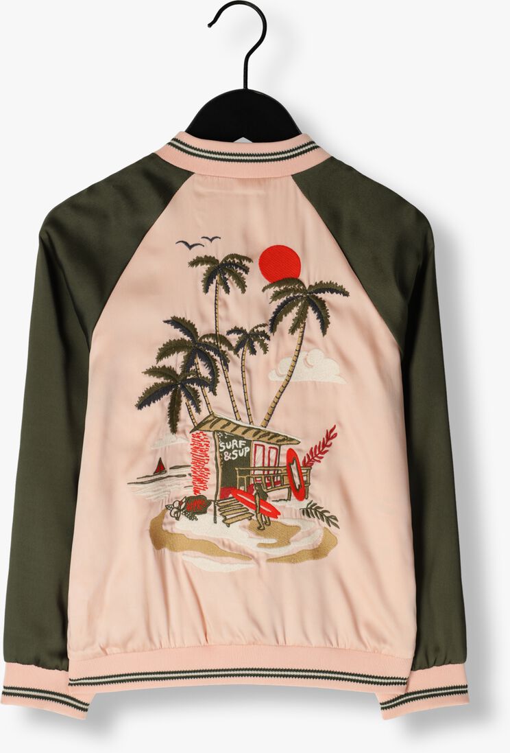 SCOTCH & SODA roze scotch & soda jack reversible printed bomber jacket