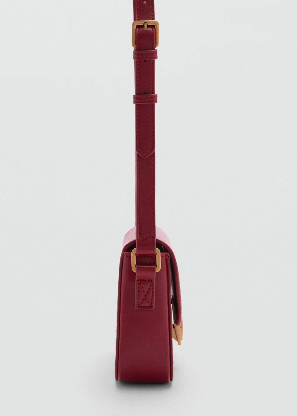 imitatieleren schoudertas rood