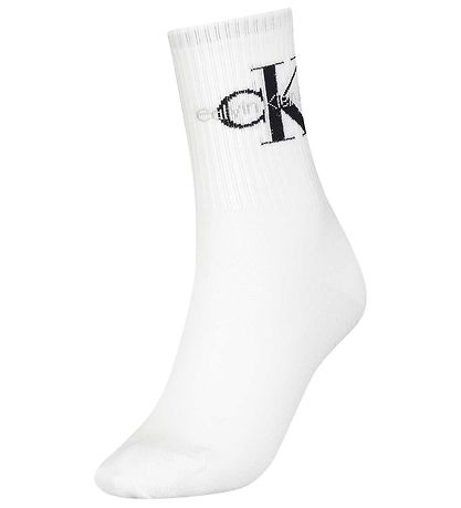 Calvin Klein Strømper - Rib - Hvid m. Logo