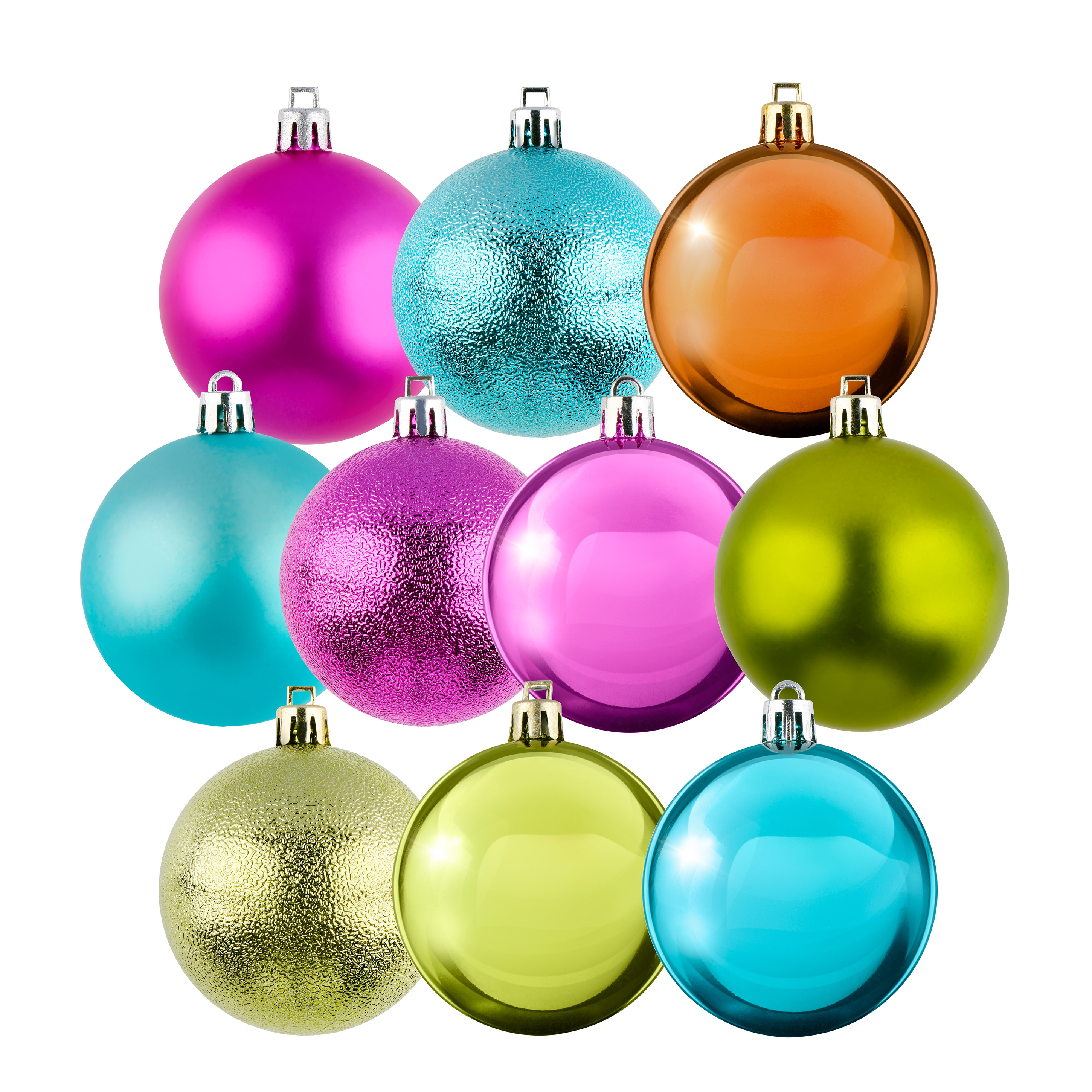 Weihnachtskugeln 10-teilig bunt