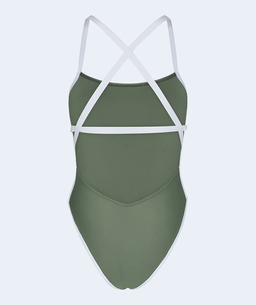 Watery badedragt til damer - Eco Sunkissed Solid - Army