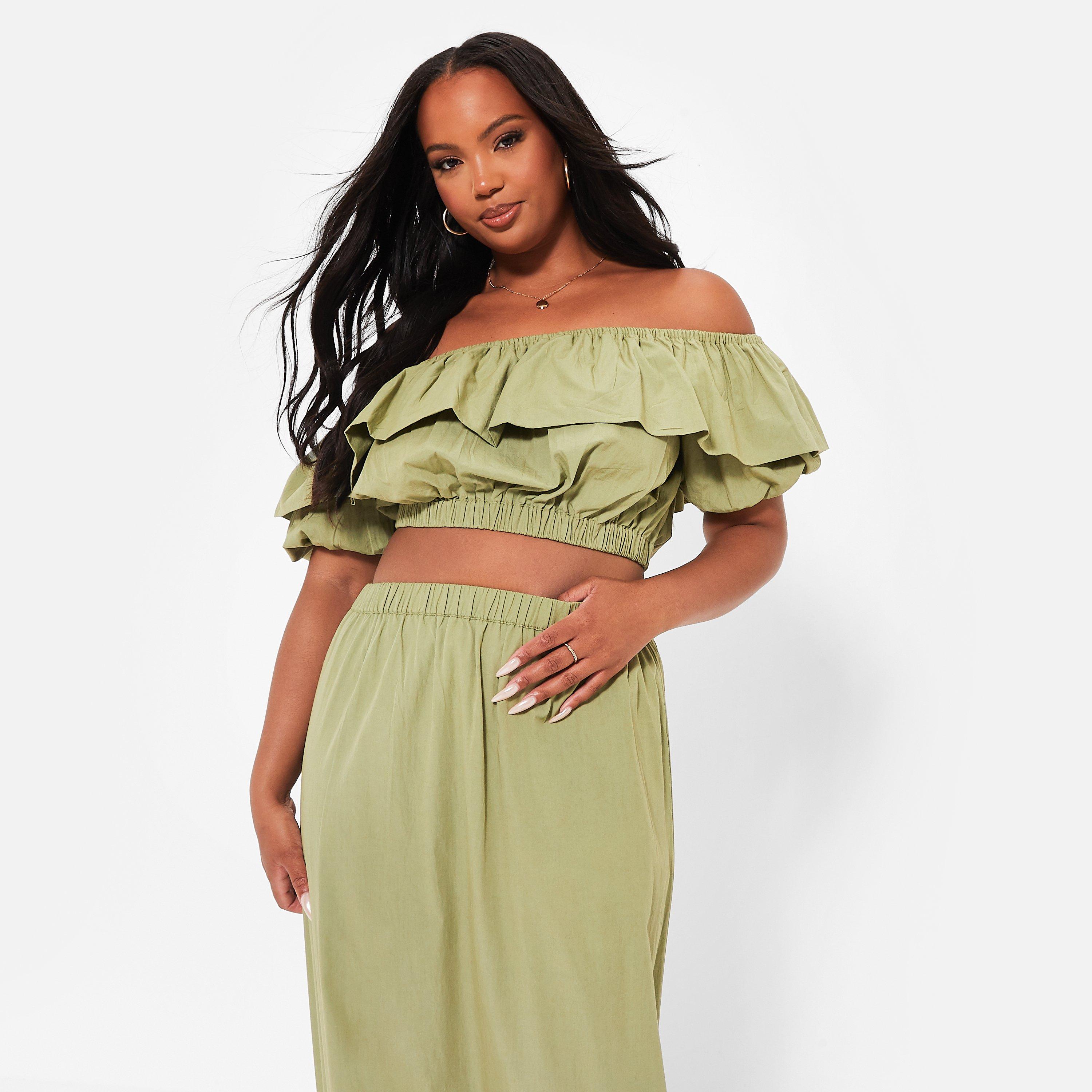 I Saw It First ISAWITFIRST Frill Hem Maxi Skirt Co Ord