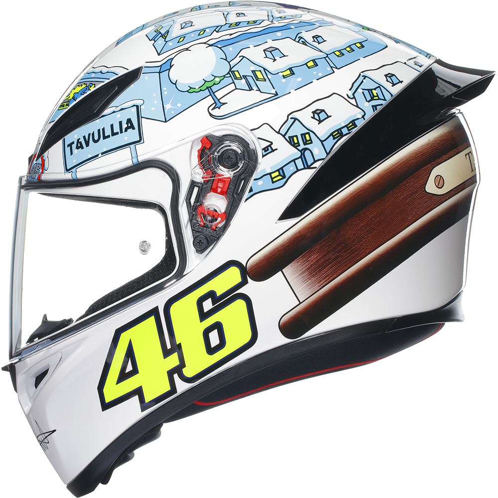 AGV - Casque K1 S Rossi Winter Test 2017 Blanc / Bleu / Marron