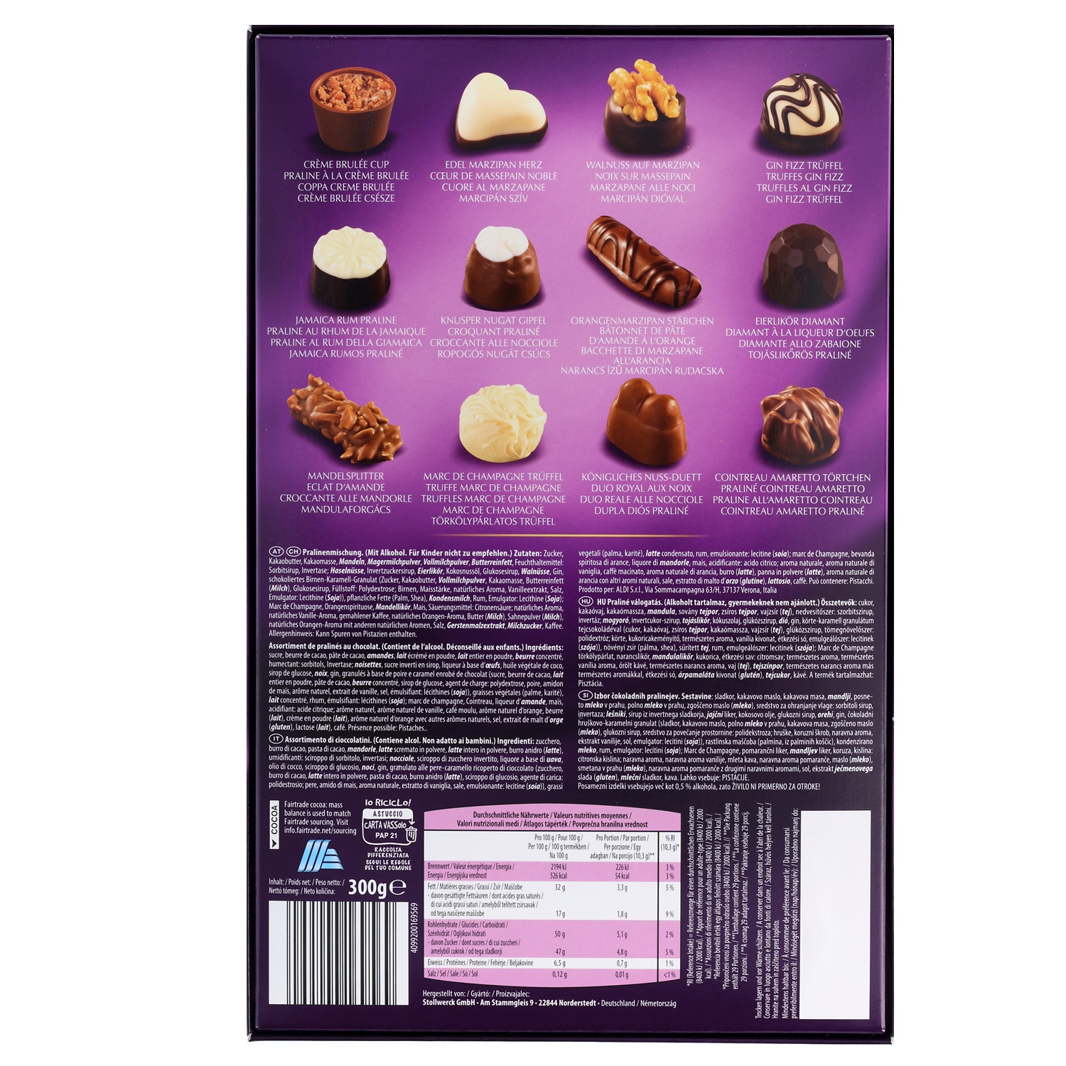 MOSER ROTH Pralinen Feine Auswahl, mit Alkohohl 300 g