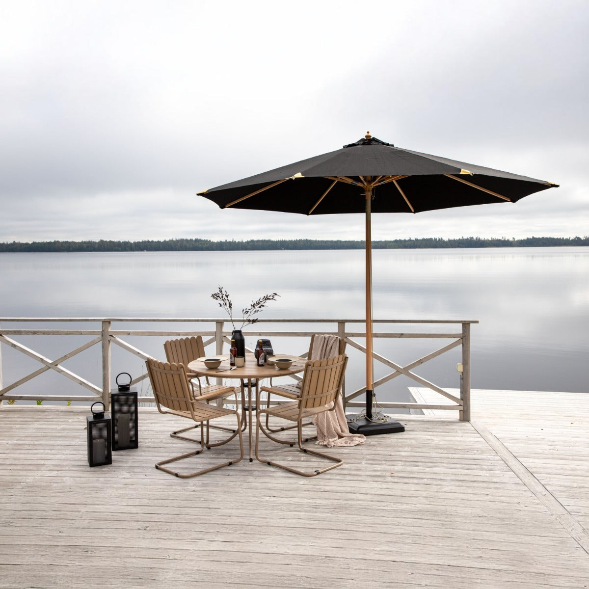 FjÃ´rd - Parasol Zwart 330cm - Tilt - Nypo