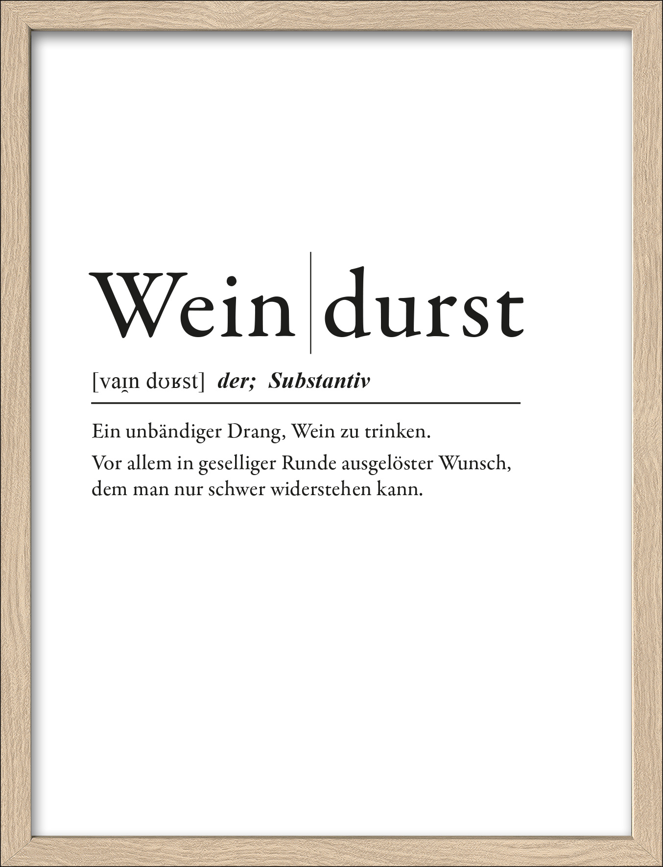 Gerahmtes Bild WEINDURST