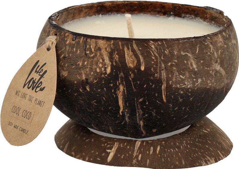 We Love The Planet - Coconut Candle - Cool Coco - Kaars - 100% Sojawas - 40-45 uur brandtijd