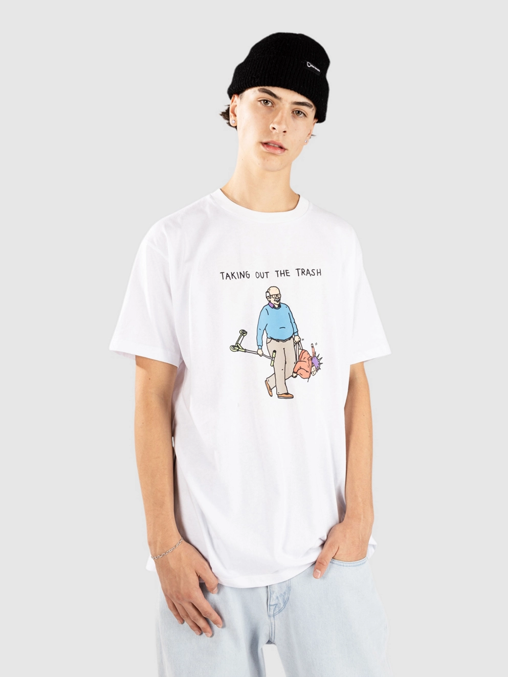 Brother Merle Rubbish T-Shirt white