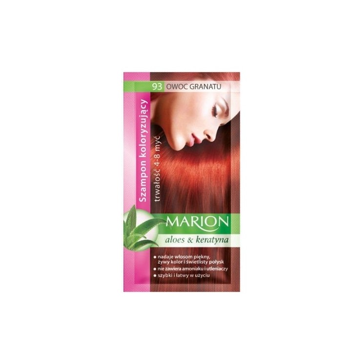 Marion Färbeshampoo mit Aloe-Extrakt 4-8 Wäschen /93/ Granatapfel 40 ml