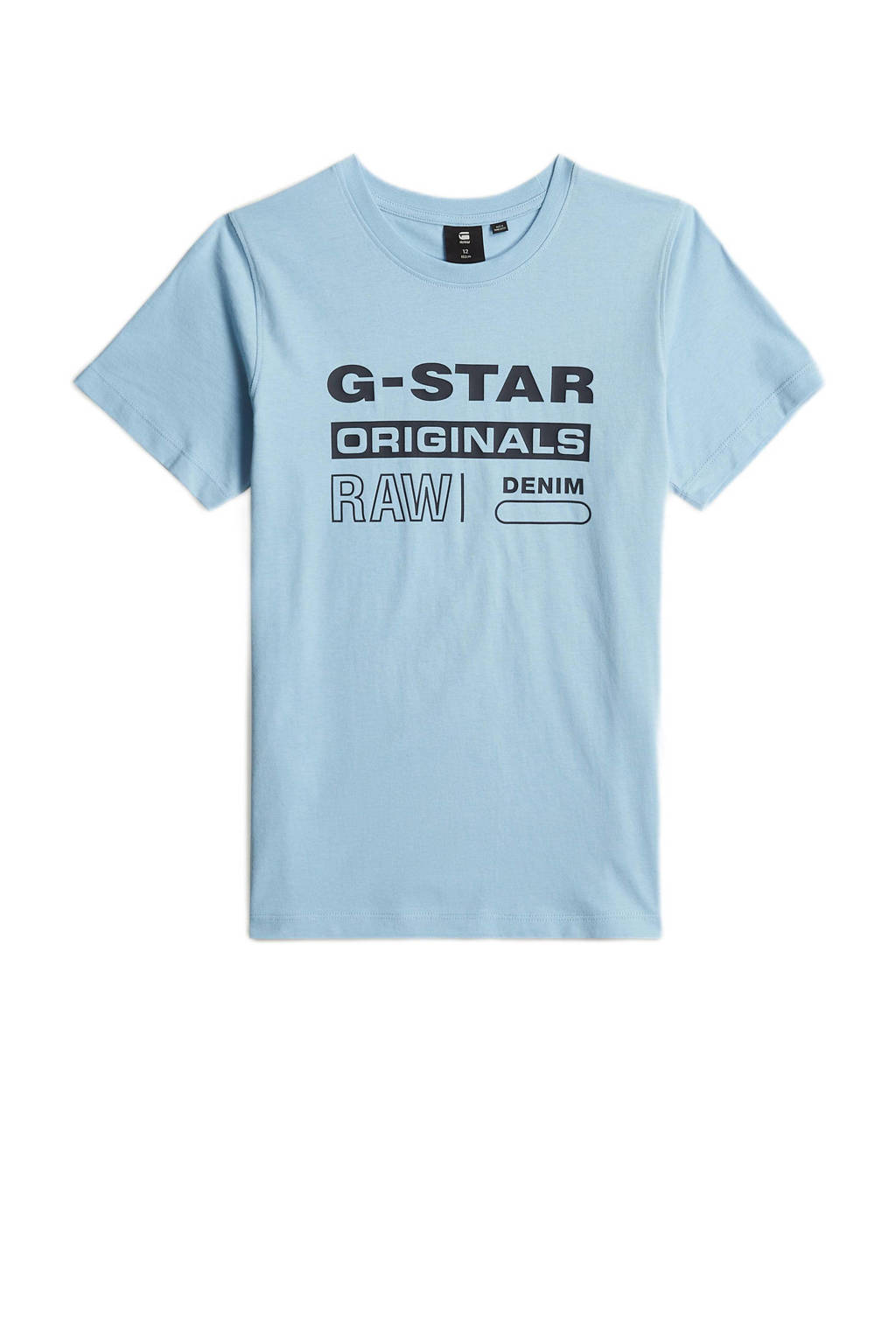 G-STAR T-shirt t-shirt s\s regular met printopdruk lichtblauw