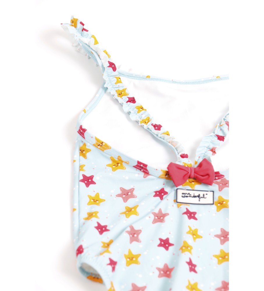 Maiô Aznar Innova Star para meninas, azul