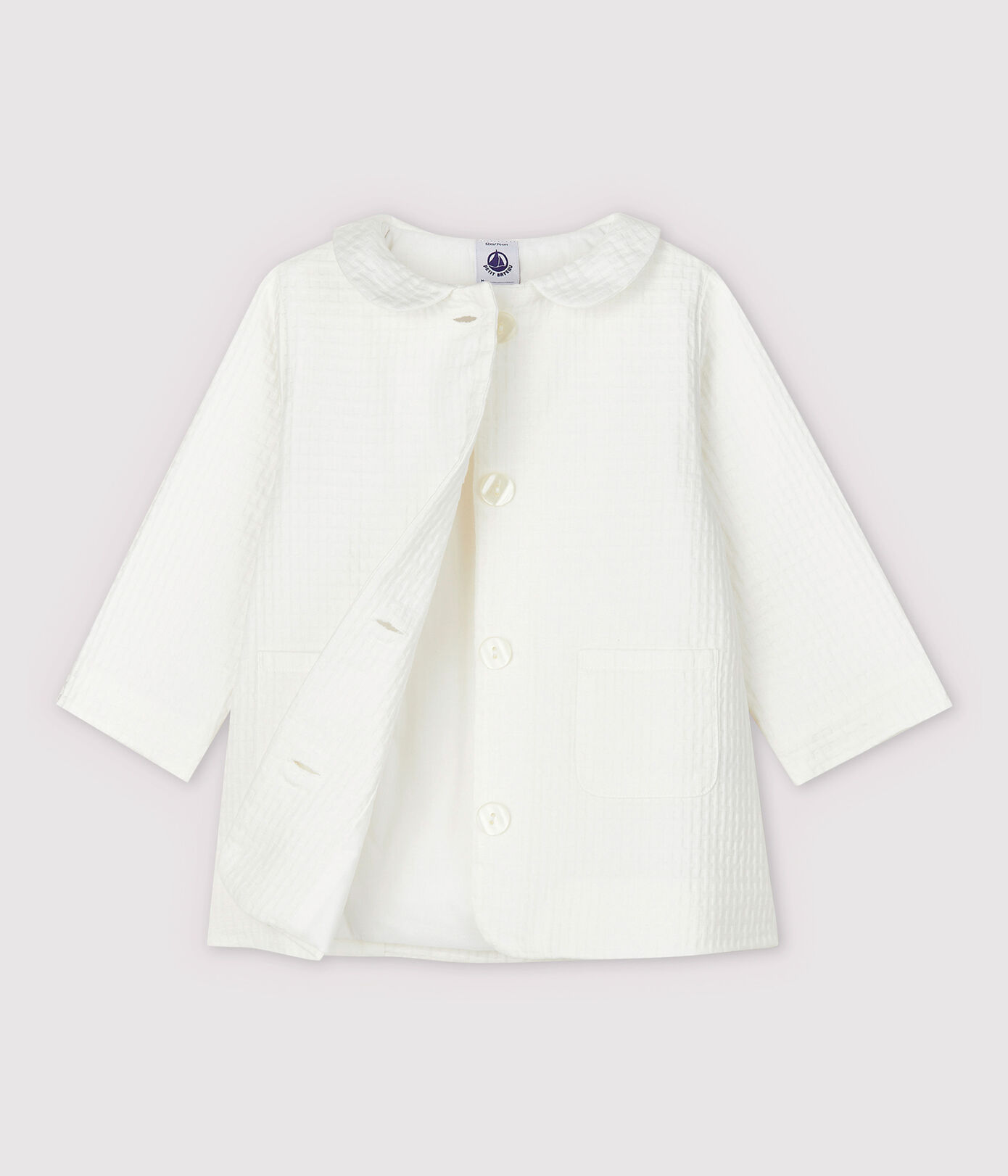 Veste cérémonie en chaîne et trame bébé fille