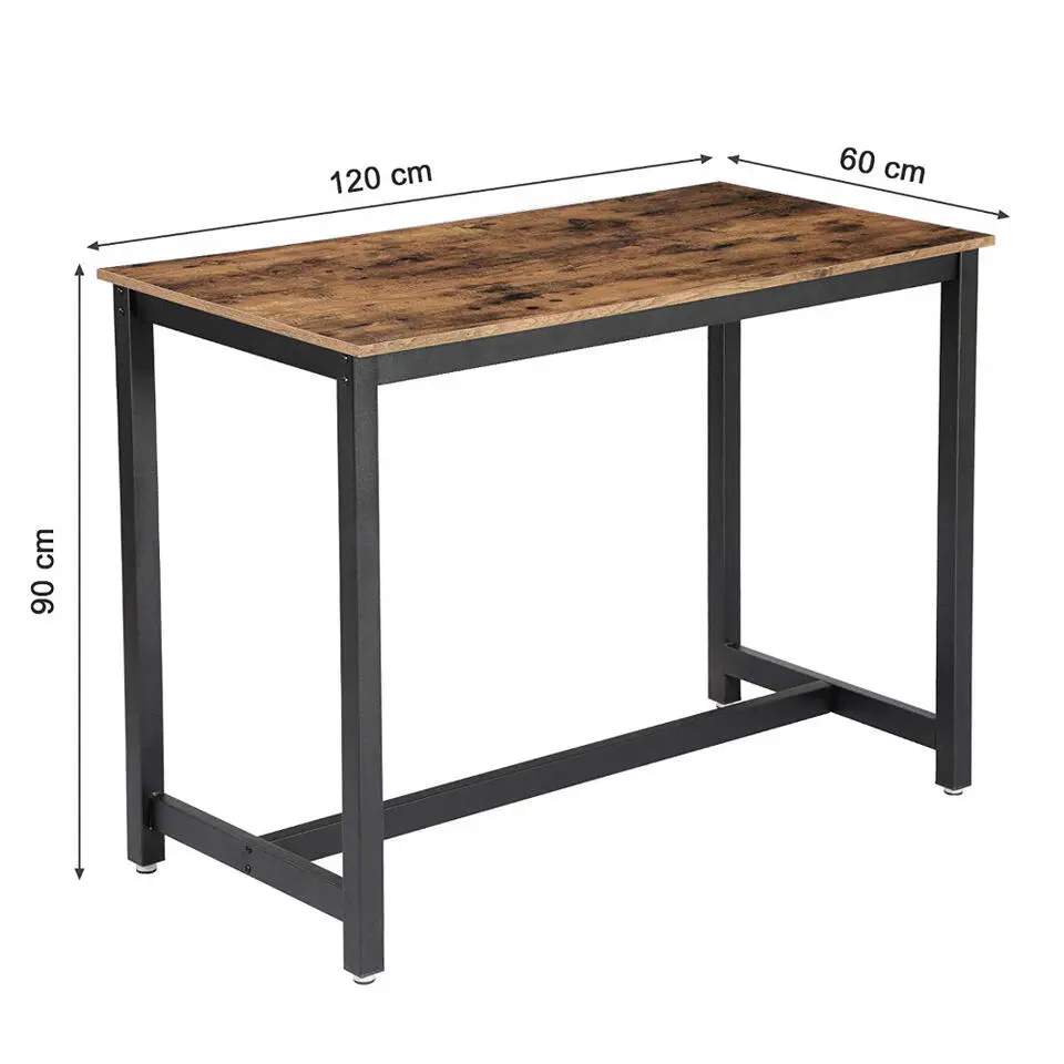 Middelhoge bartafel - vintage - 120x90x60 cm - vintage bruin