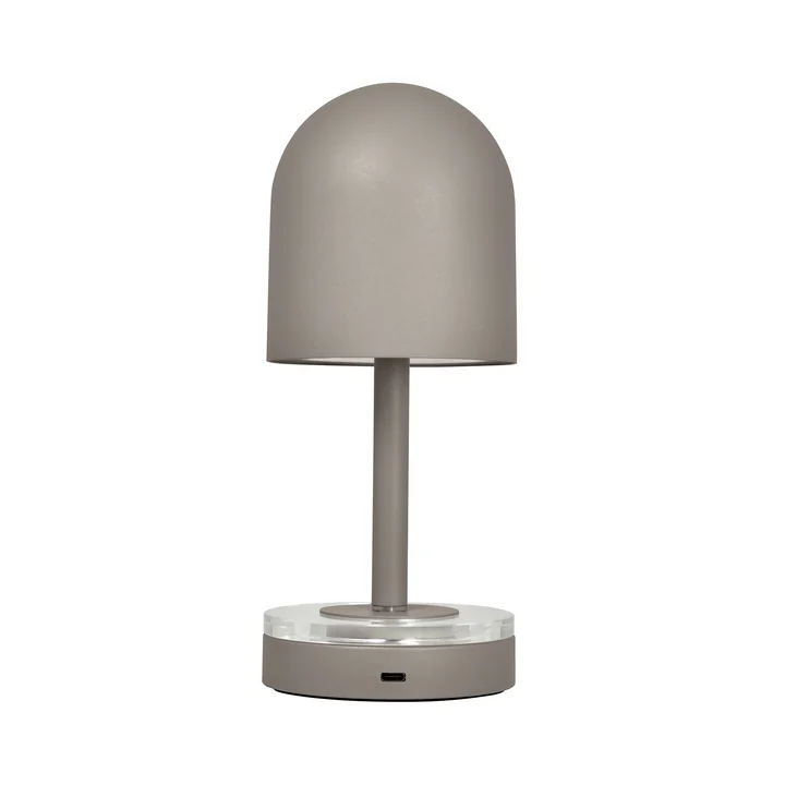 AYTM - Luceo Portable LED Akkuleuchte, Ø 9,9 x H 24 cm, taupe
