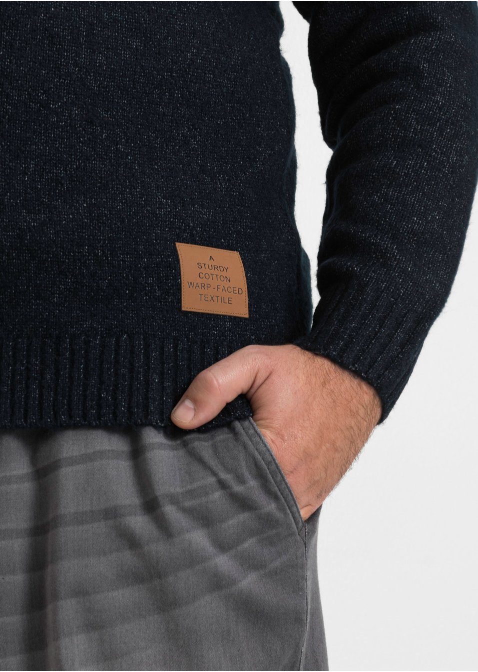 Veste en maille à col montant