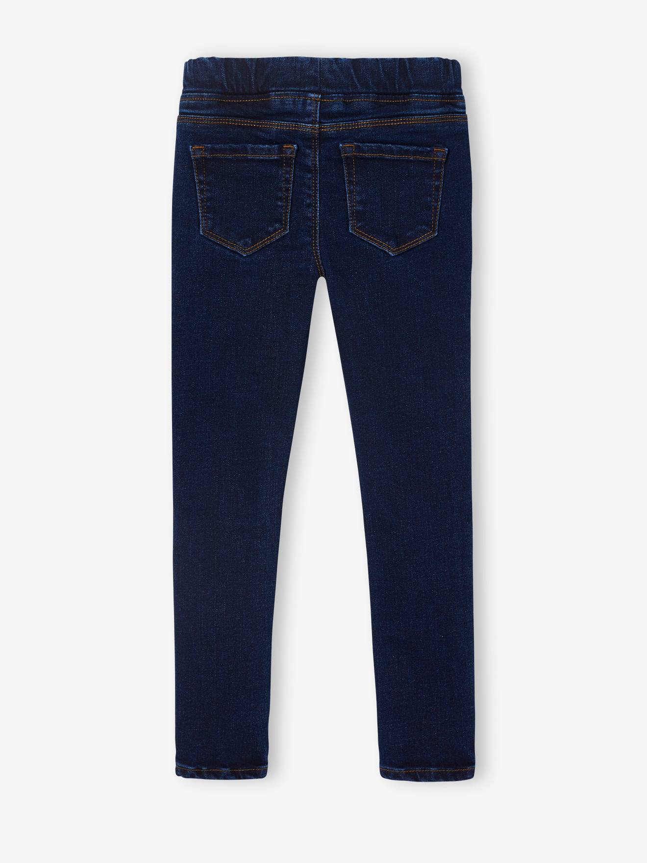 Calça jeans básica tregging para meninas cor pedra
