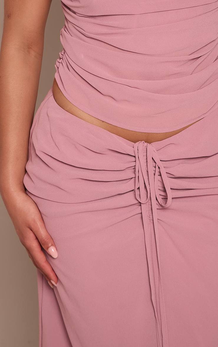 Violet Jupe Midi Froncée Sur Les Côtés Shape Ensemble Coordonné