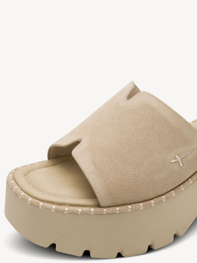Leren Slipper - beige