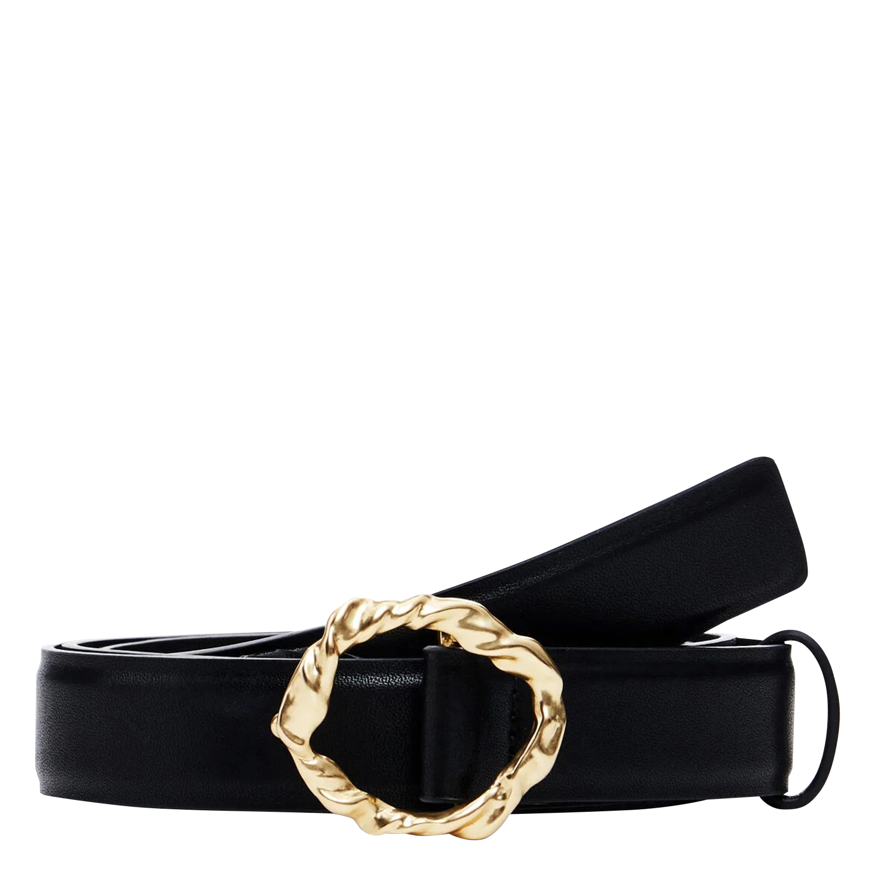 Ceinture en cuir mélangé | Noir