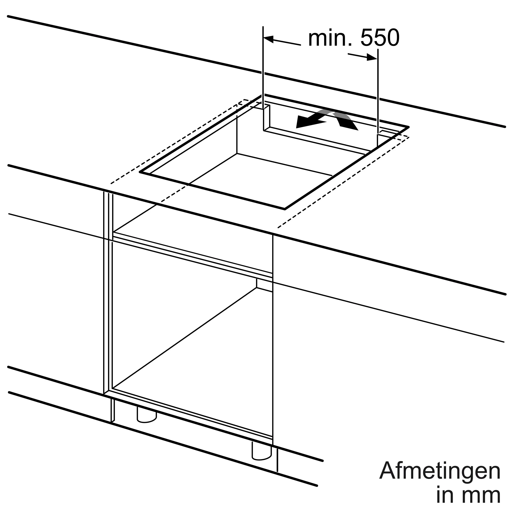 Serie 4 Inductiekookplaat 60 cm bediening uitsluitend op bijpassende oven, opbouwmontage met rand