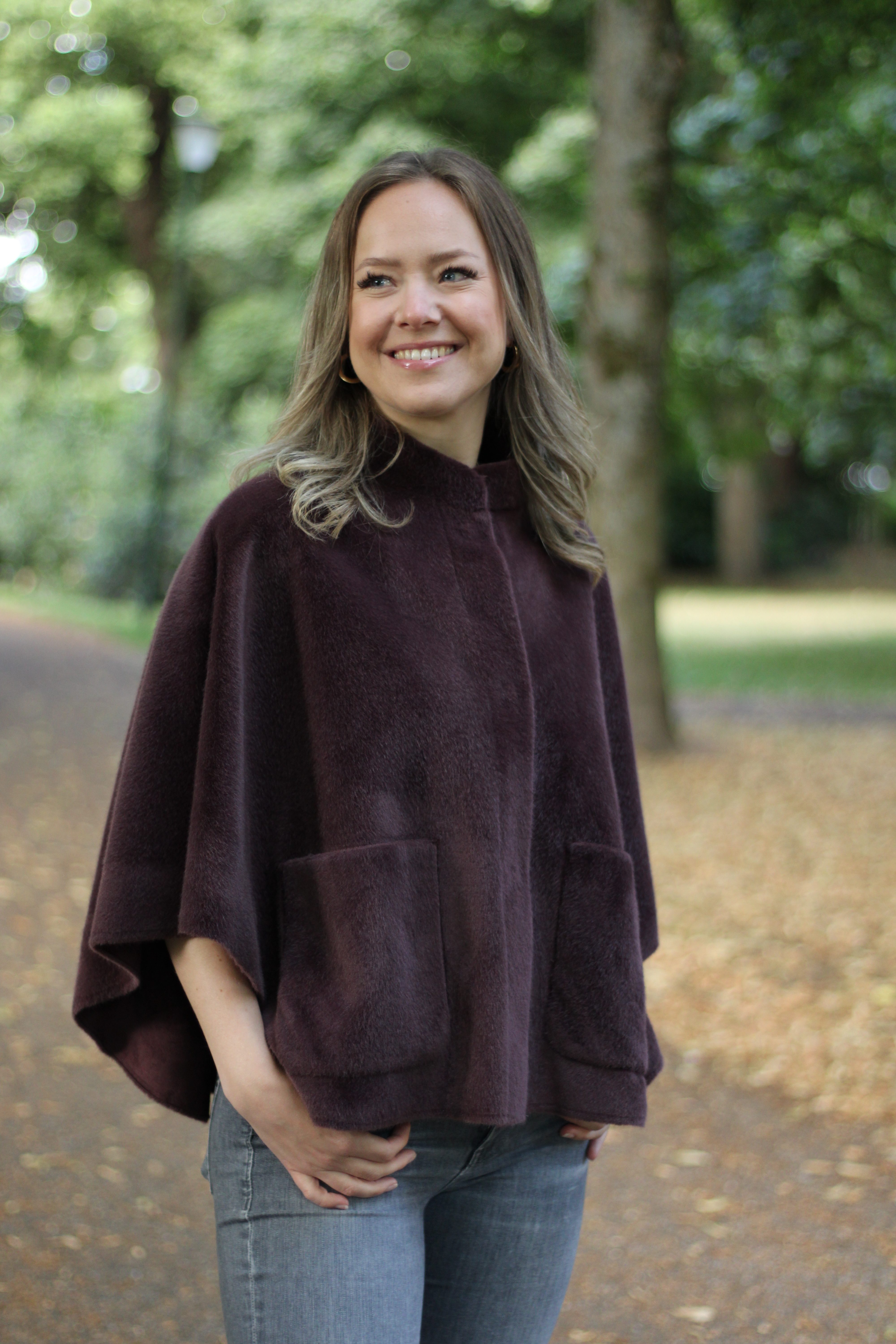 Rino & Pelle - Dewi Faux Fur Cape - Chocolate Bean