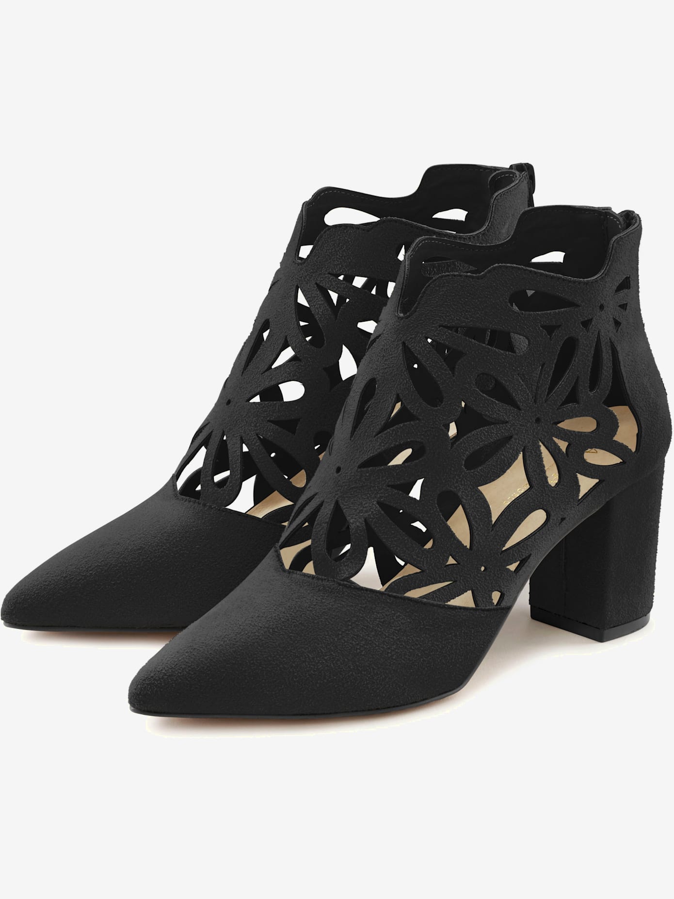 Bottines à talon haut bottines d'été avec découpes féminines
