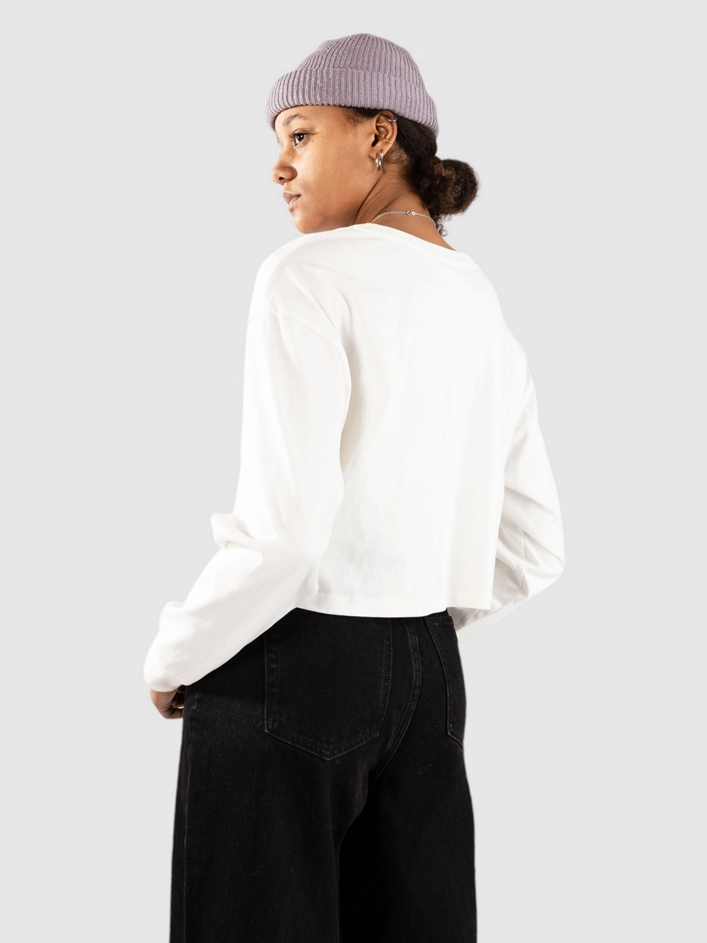 Vans Supply Boutique Relax Crop Long Sleeve T-Shi marshmallow