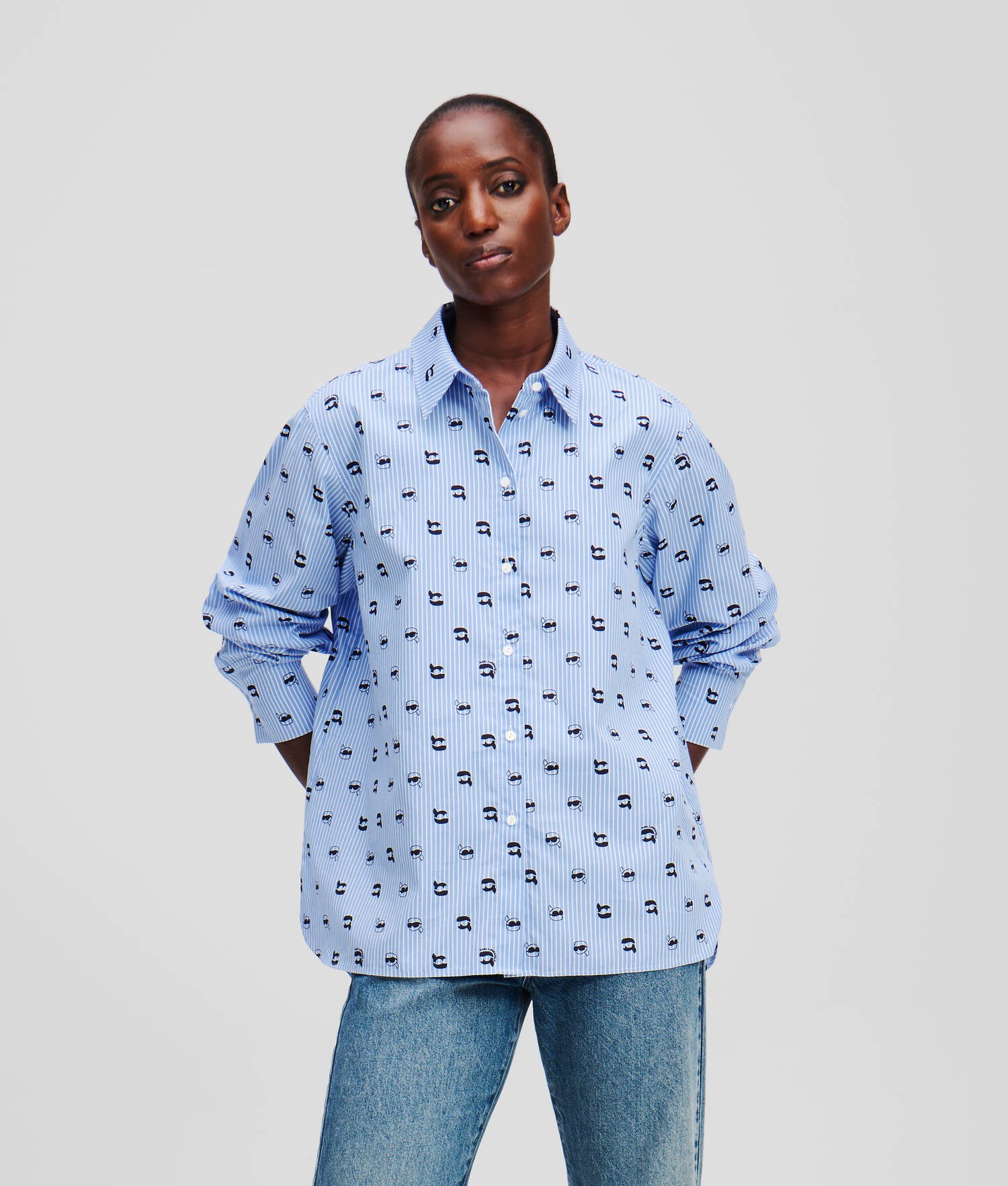 CHEMISE À IMPRIMÉ FAÇON ALL-OVER IKON - Rayures Bleu Kentucky