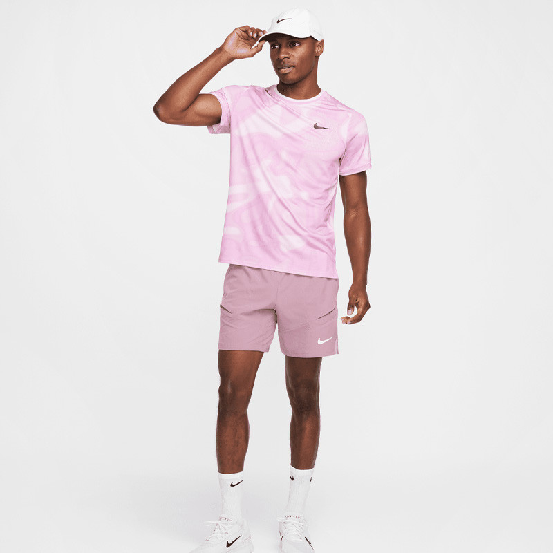 Short tennis Nike Flex 7 Advantage fin rose pâle