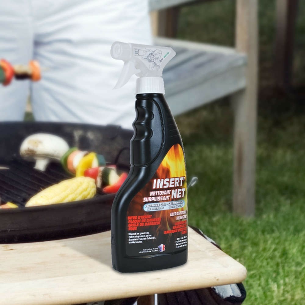 Nettoyant surpuissant insert'net 500 ml pour cheminée, barbecue et surfaces difficiles - nettoie, dégraisse, ne coule pas