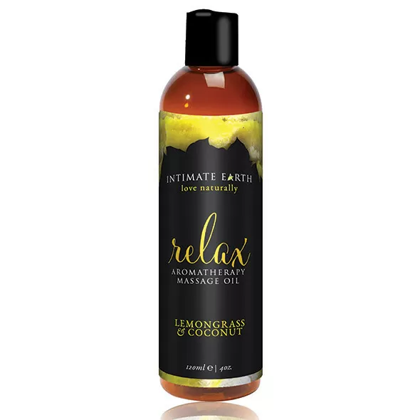 Intimate Earth - massageolie citrongræs/kokosnød 120 ml