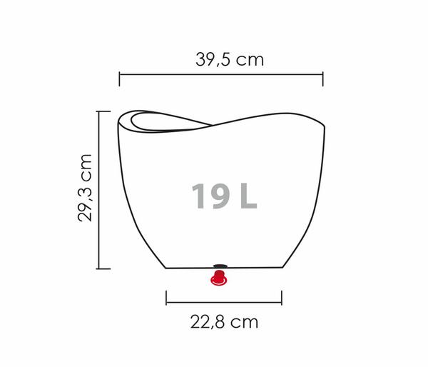 Scheurich Kunststoff-Topf Wave Globe, konisch