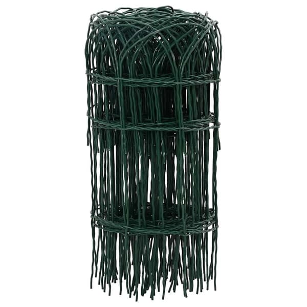 vidaXL Hagegrensegjerde pulverlakkert jern 10x0,4 m