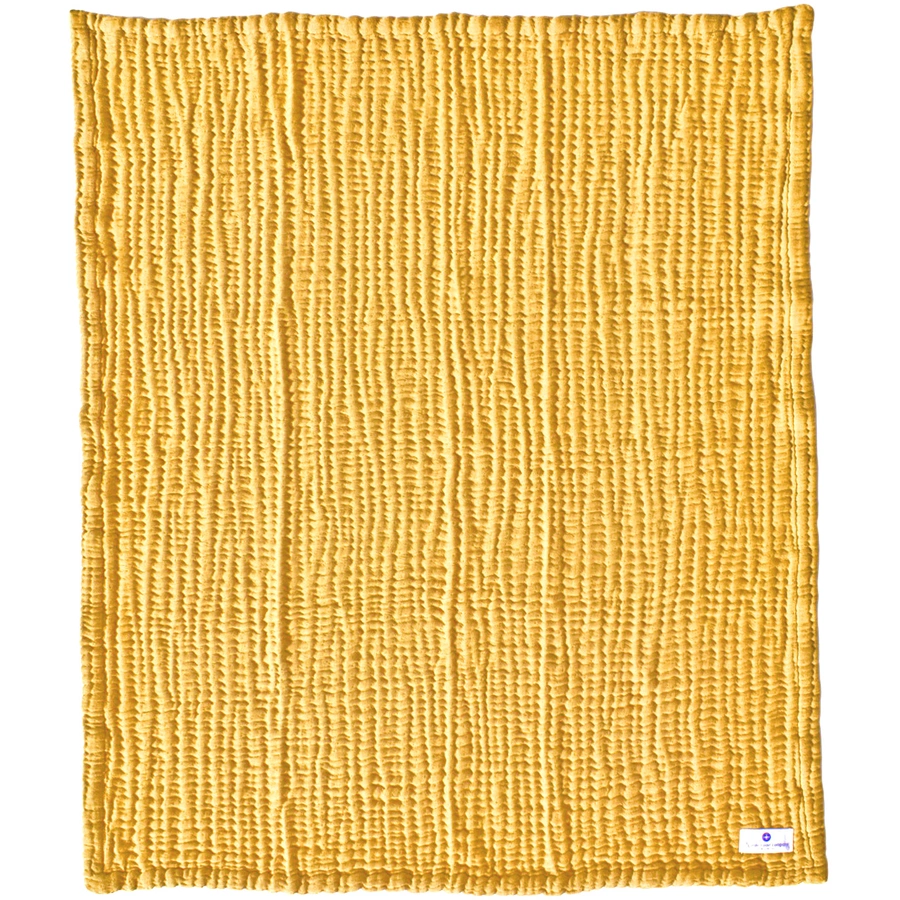 Nordic Coast Company Musselindecke curry gelb 80 x 80 cm