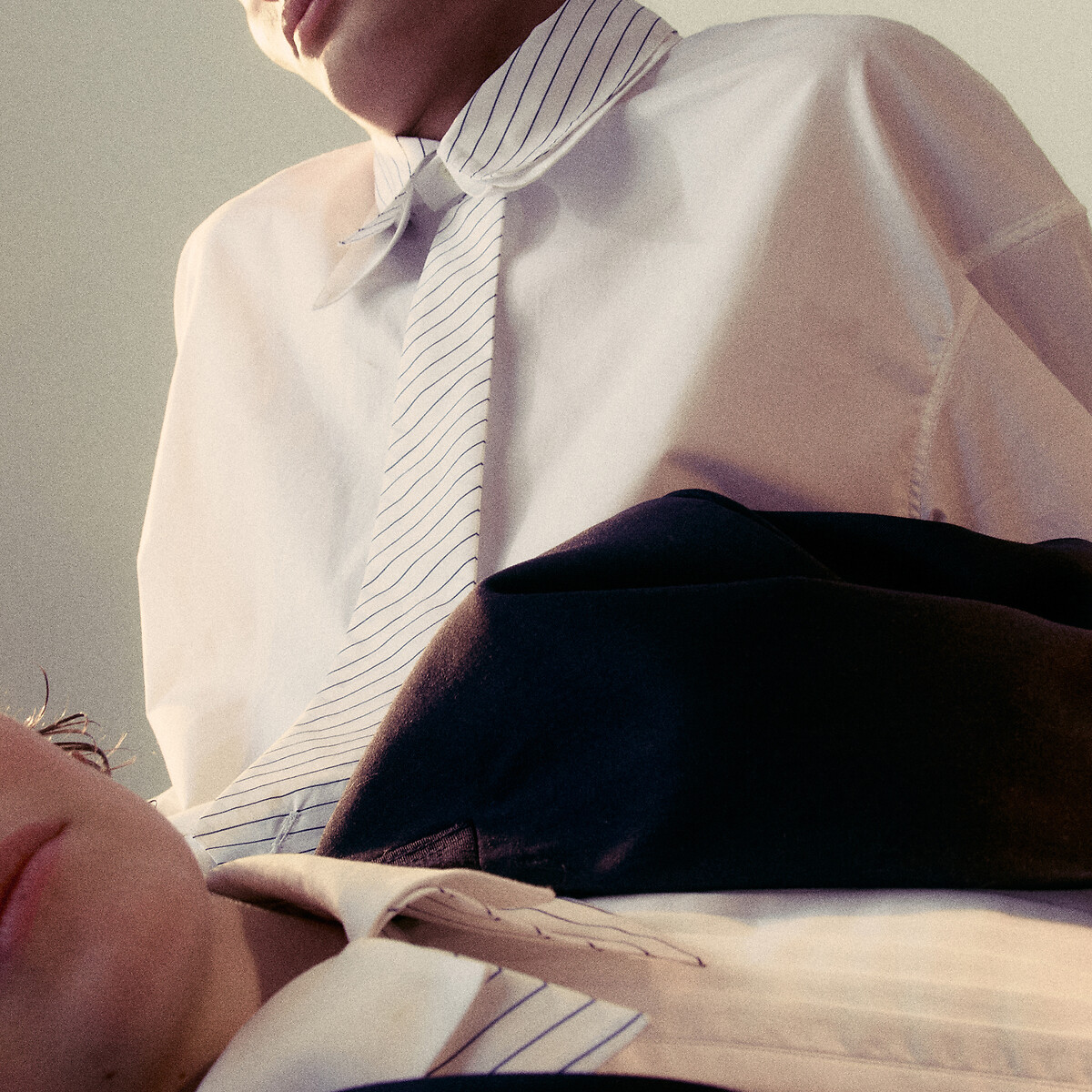 JEREMY CURRAT X LA REDOUTE<br>Camisa listrada, fabricada na Europa
