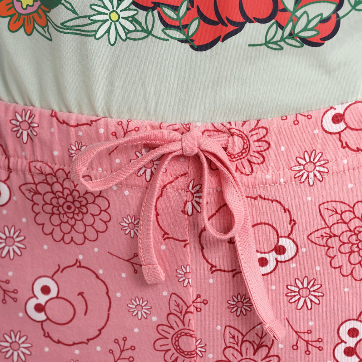 Gina Benotti Sesamstraße Shorty mit Krümelmonster-Print hellgrün / rosa