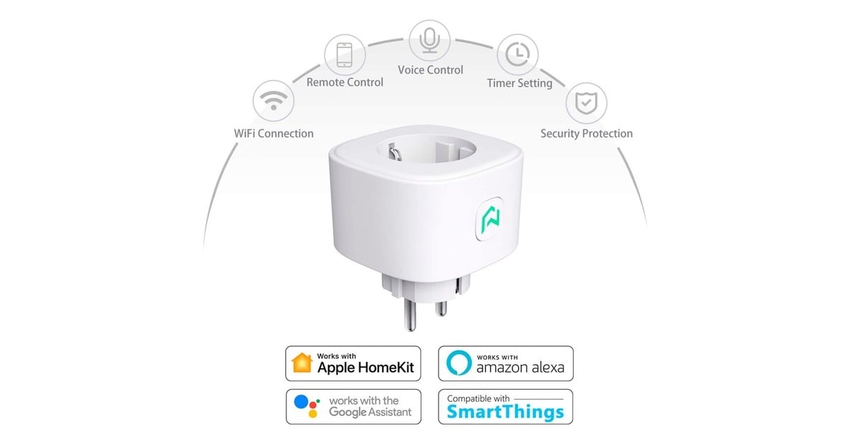 MEROSSMSS210 Smart Wi-Fi stopcontact schakel stekkerdoos  (Wit)