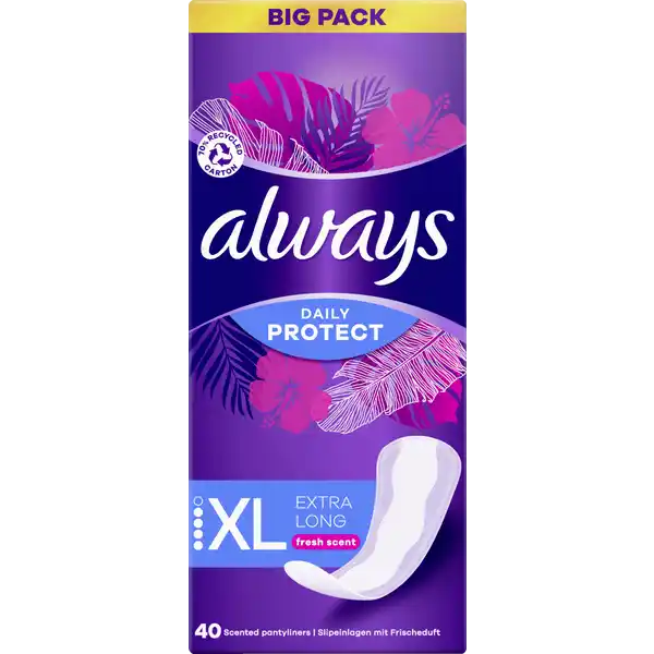 Daily Protect Slipeinlagen Extra Long mit Frischeduft Big Pack