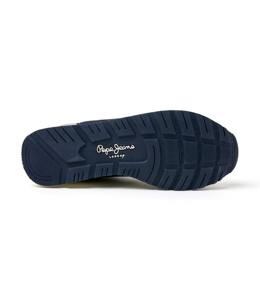 Tênis Pepe Jeans Navy Brit em couro combinado