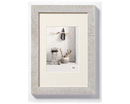 Houten fotolijst Home lichtgrijs 10x15 cm