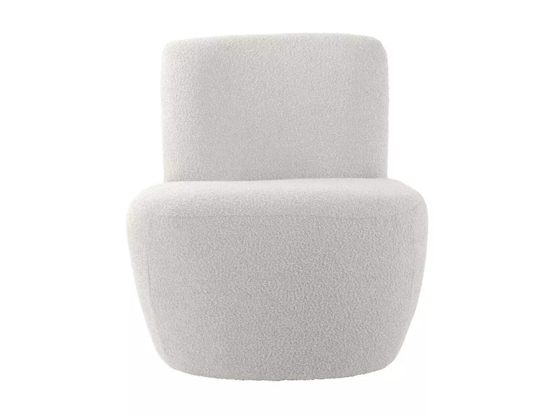 Chaise lounge en tissu bouclette Ada