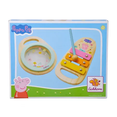 Eichhorn Peppa Pig Holz-Musikset, 2-tlg.