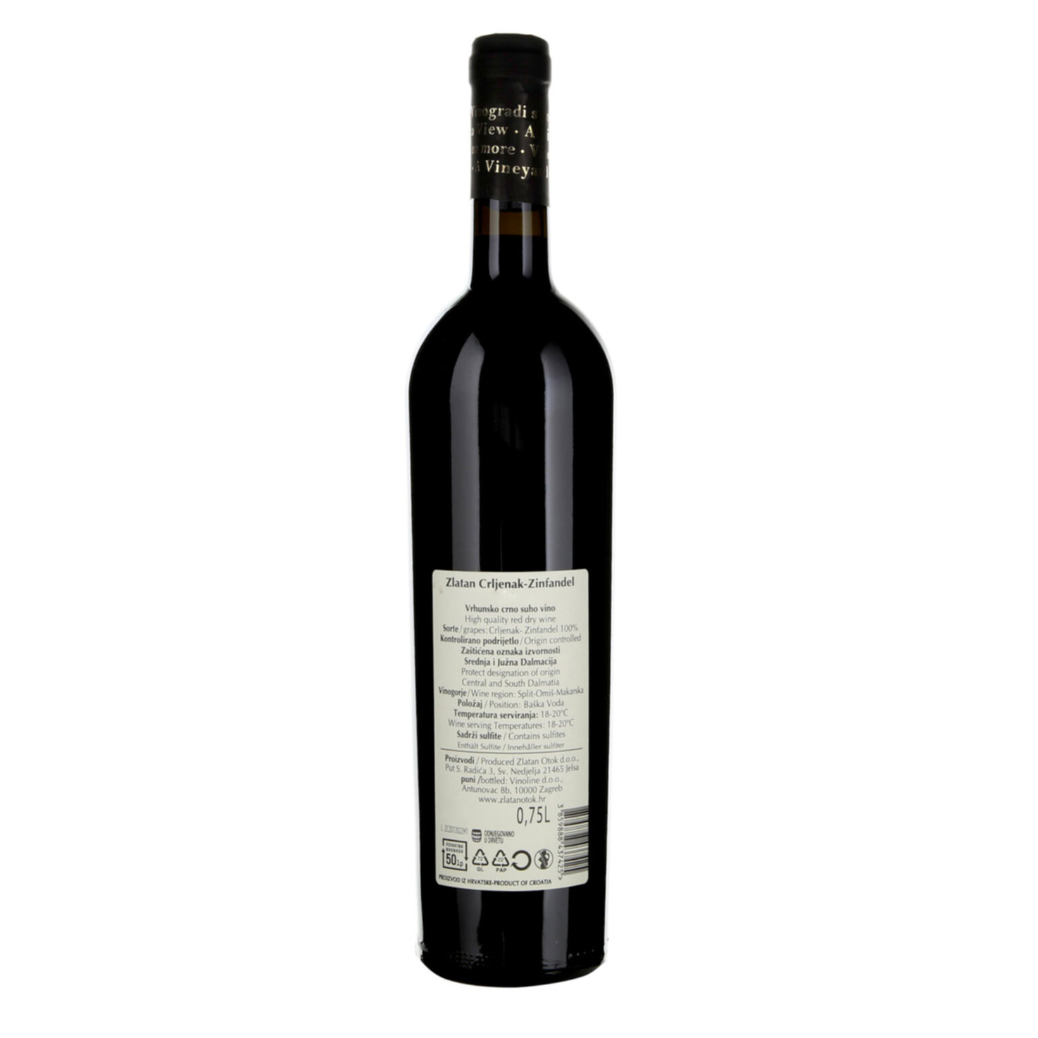 Crljenak Dalmacija Zlatan Otok -75cl