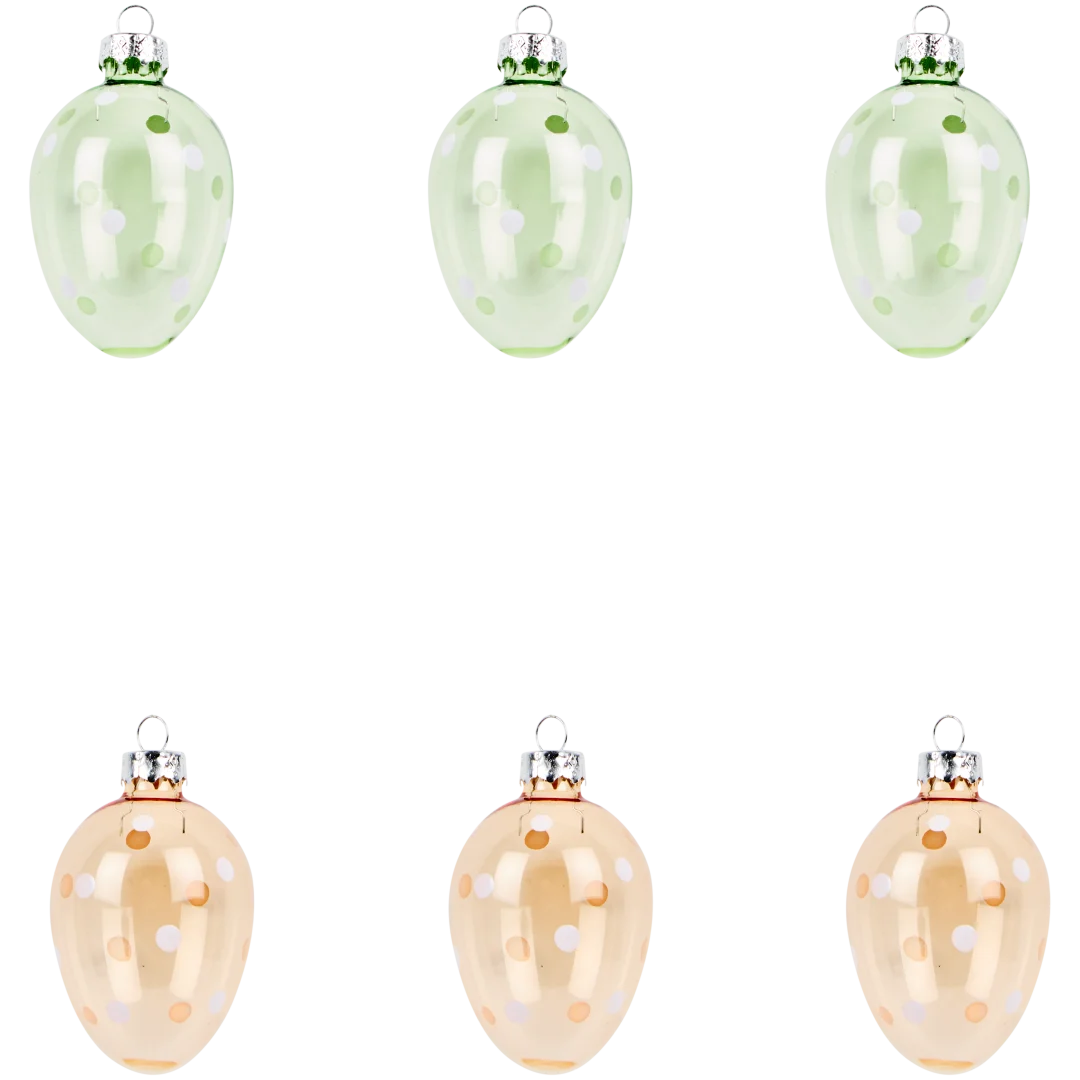 Glazen paashangers 6 stuks | diverse varianten