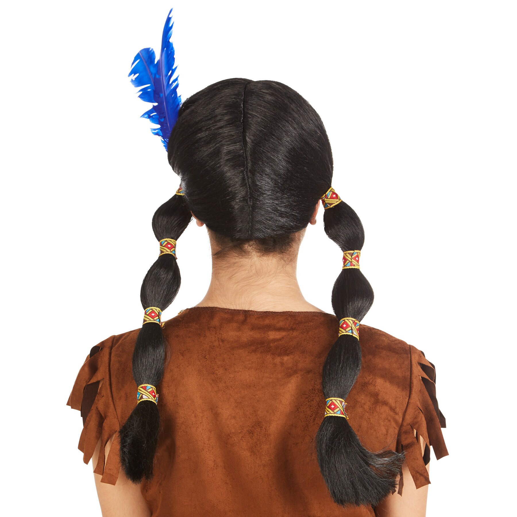 tectake® Zopfperücke Indianerin