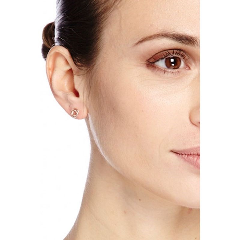 Boucles d'oreilles or tricolore 