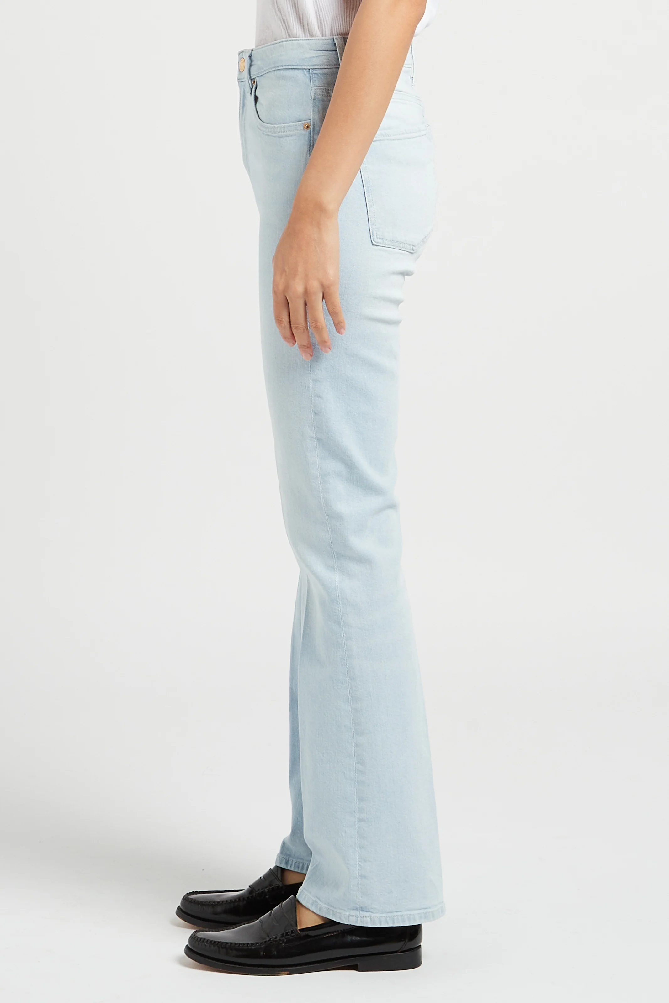 Jean boot-cut en coton | Jean Délavé