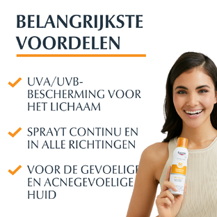 Eucerin Sun Transparant Spray Dry Touch Mist SPF50 200ML